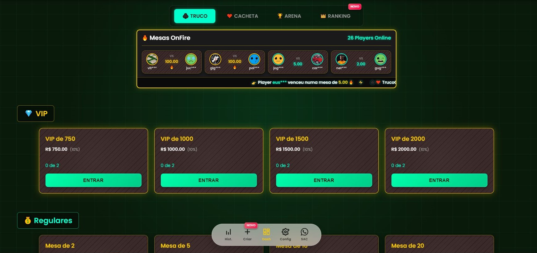 Lobby Truco Certo 3